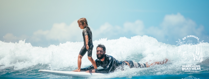 Kids surf content maui